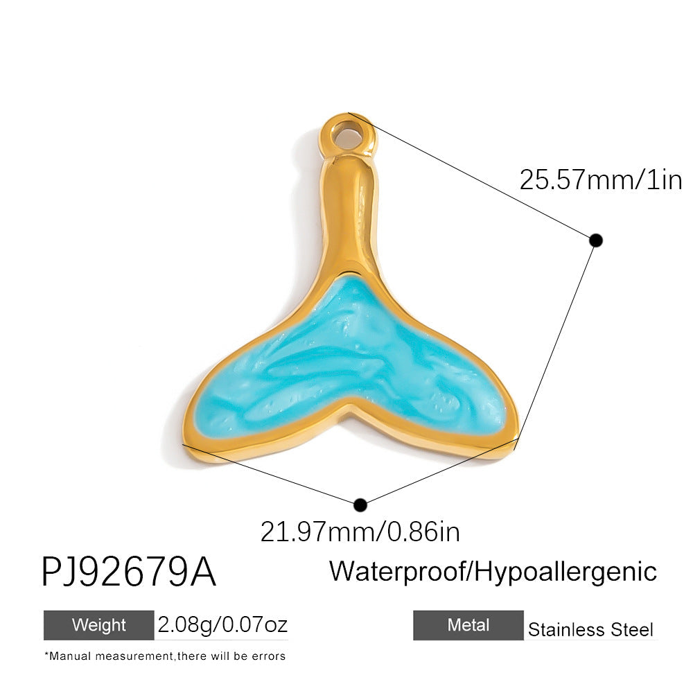 Heart Flower Pendant Accessories 18K Gold Plated Stainless Steel Jewelry