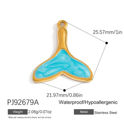 Heart Flower Pendant Accessories 18K Gold Plated Stainless Steel Jewelry