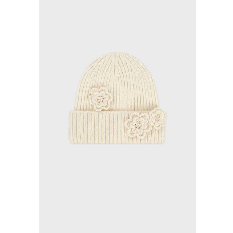 Girls' Handmade Crochet Solid Color Knit Hat