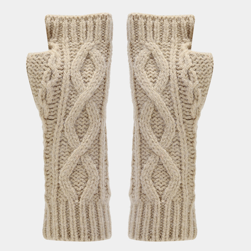 Solid Color Twist Simple Knit Hat & Scarf Sets
