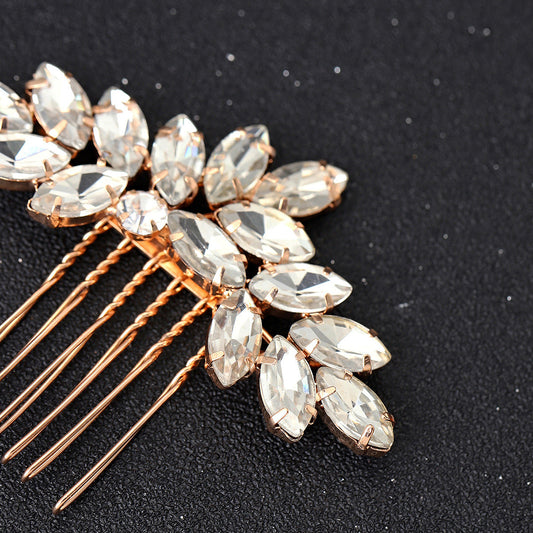 Oval Rhinestone Hair Comb Hair Accessories for Women