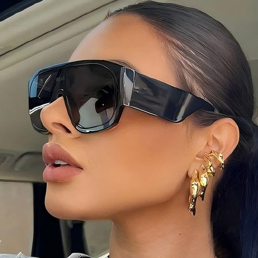 Stylish Rectangle Frame UV400 Sunglasses for Outdoor Activities