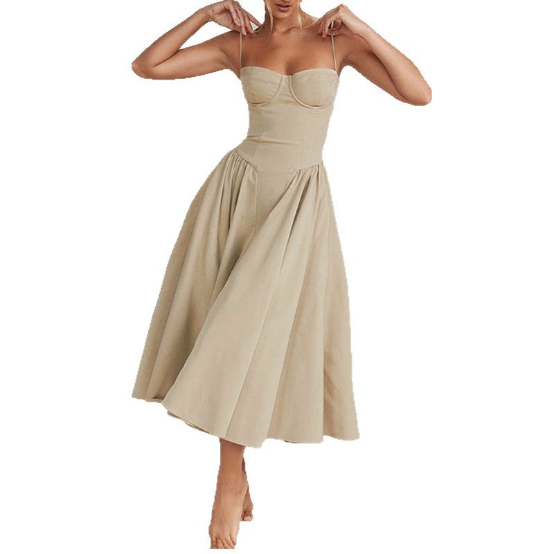 Elegant Vintage-Inspired A-Line Midi Dress