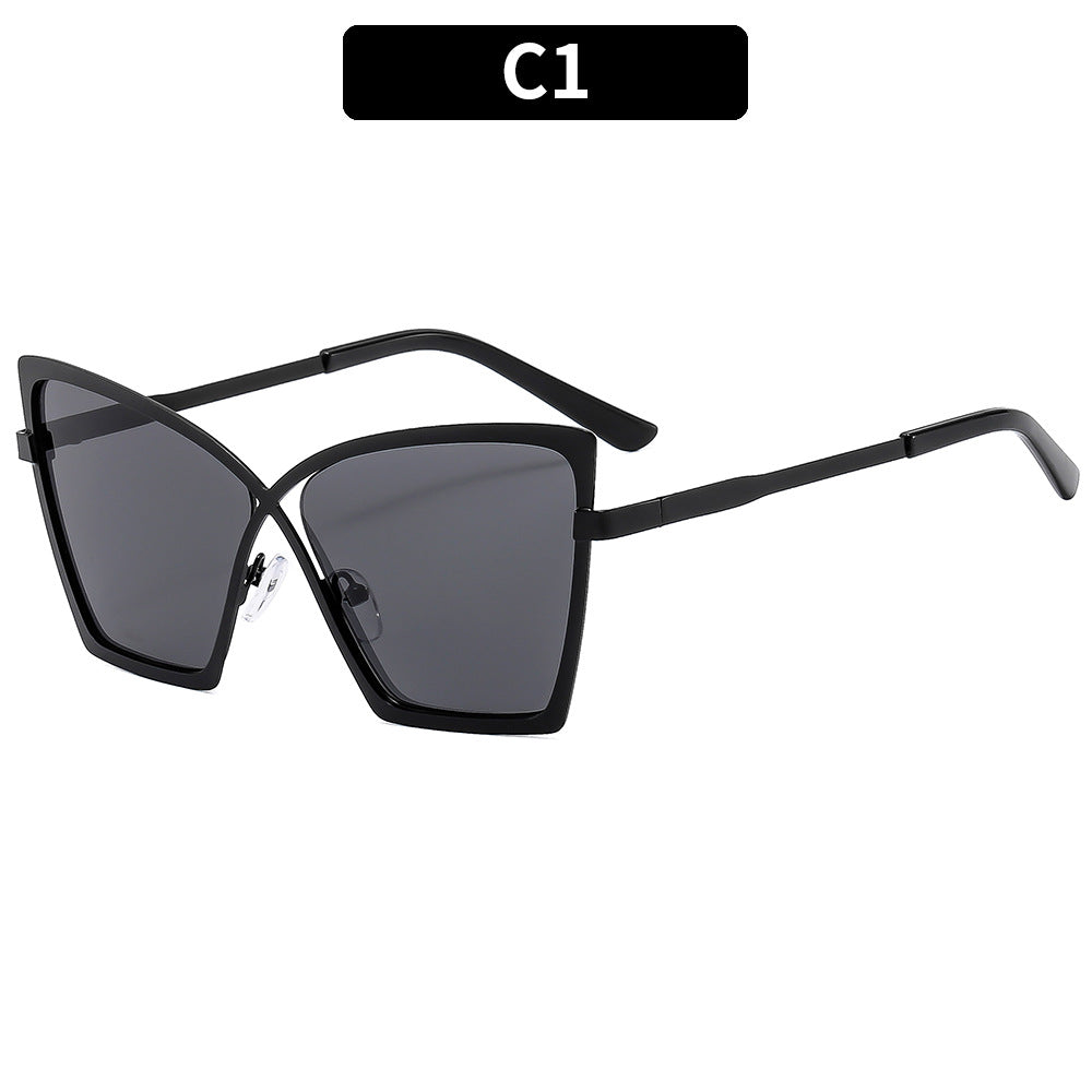 Trendy Large Frame Metal Blue Light Blocking Glasses