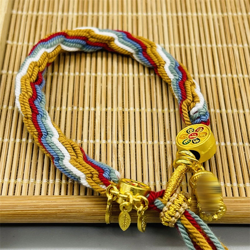 Tibet Hand-Woven Diamond Rope Hand Rope Bracelet Jewelry Gifts