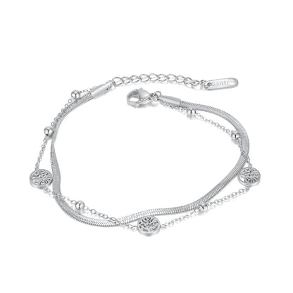 Vintage Double-Layer Snake Chain Bracelet