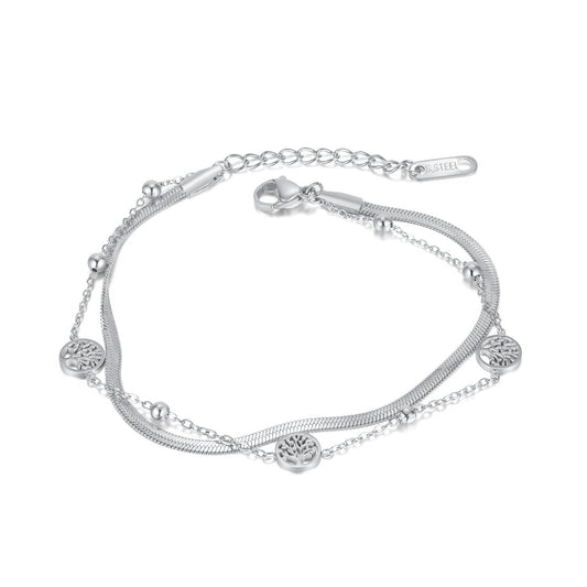 Vintage Double-Layer Snake Chain Bracelet