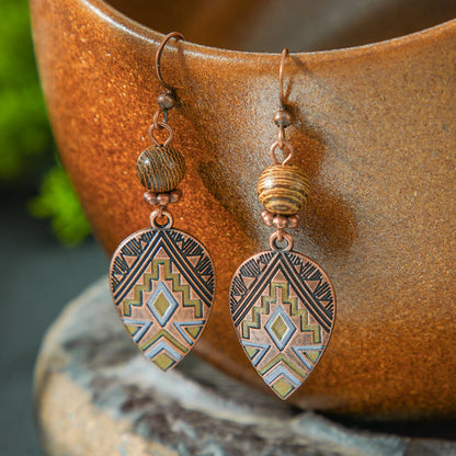 Ethnic Style Alloy Water Drop Earrings for Women
