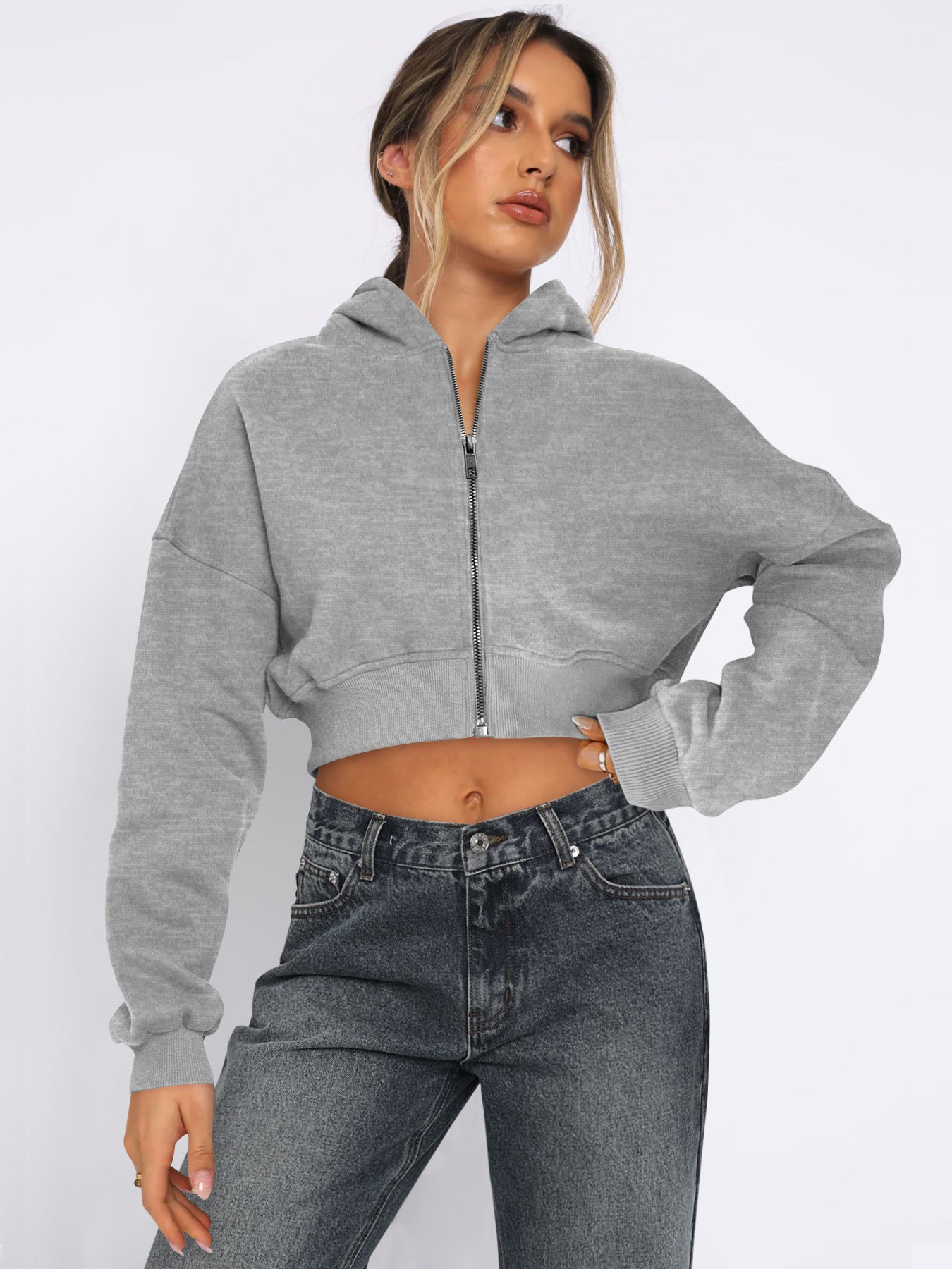 Women’s Trendy Casual Hoodie with Zipper