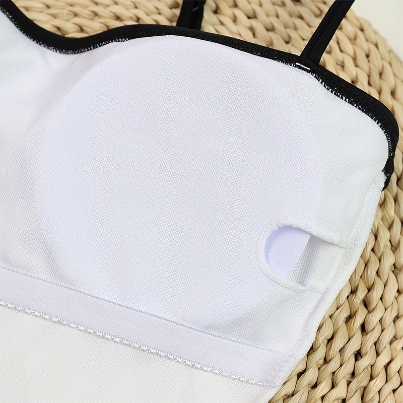 Simple Color Block Sexy One Piece Swimwear