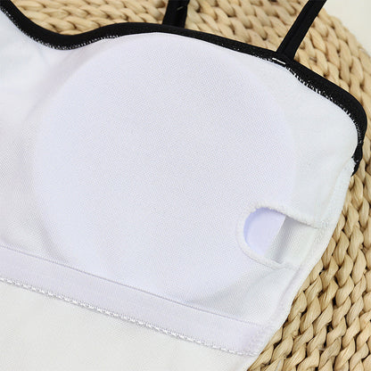 Simple Color Block Sexy One Piece Swimwear