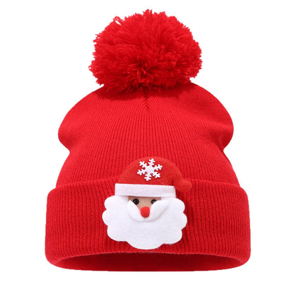 Cute Warm Christmas Knit Beanie Hat With Pom