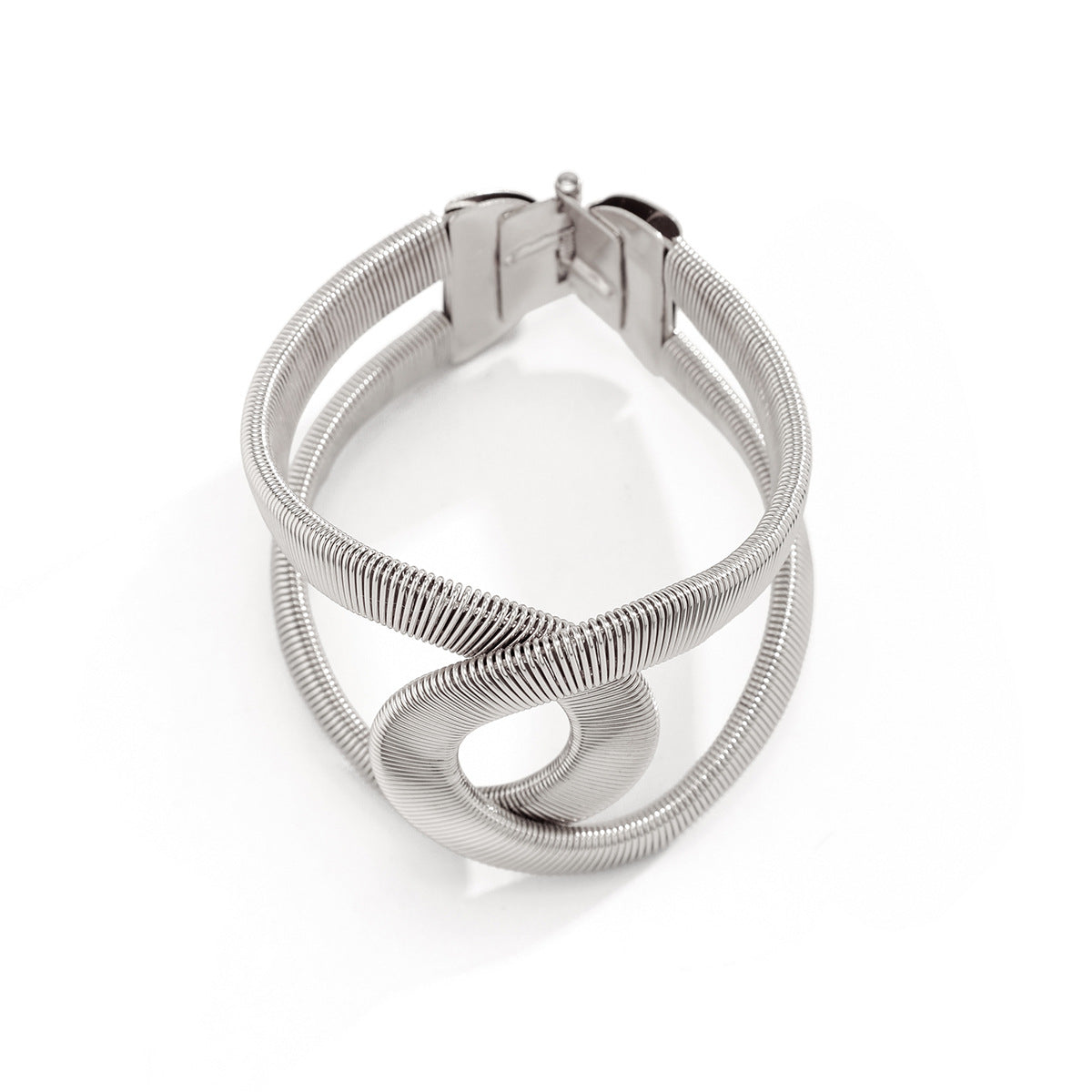 Geometric Cutout Metal Cuff Bracelet Trendy Fashion Jewelry