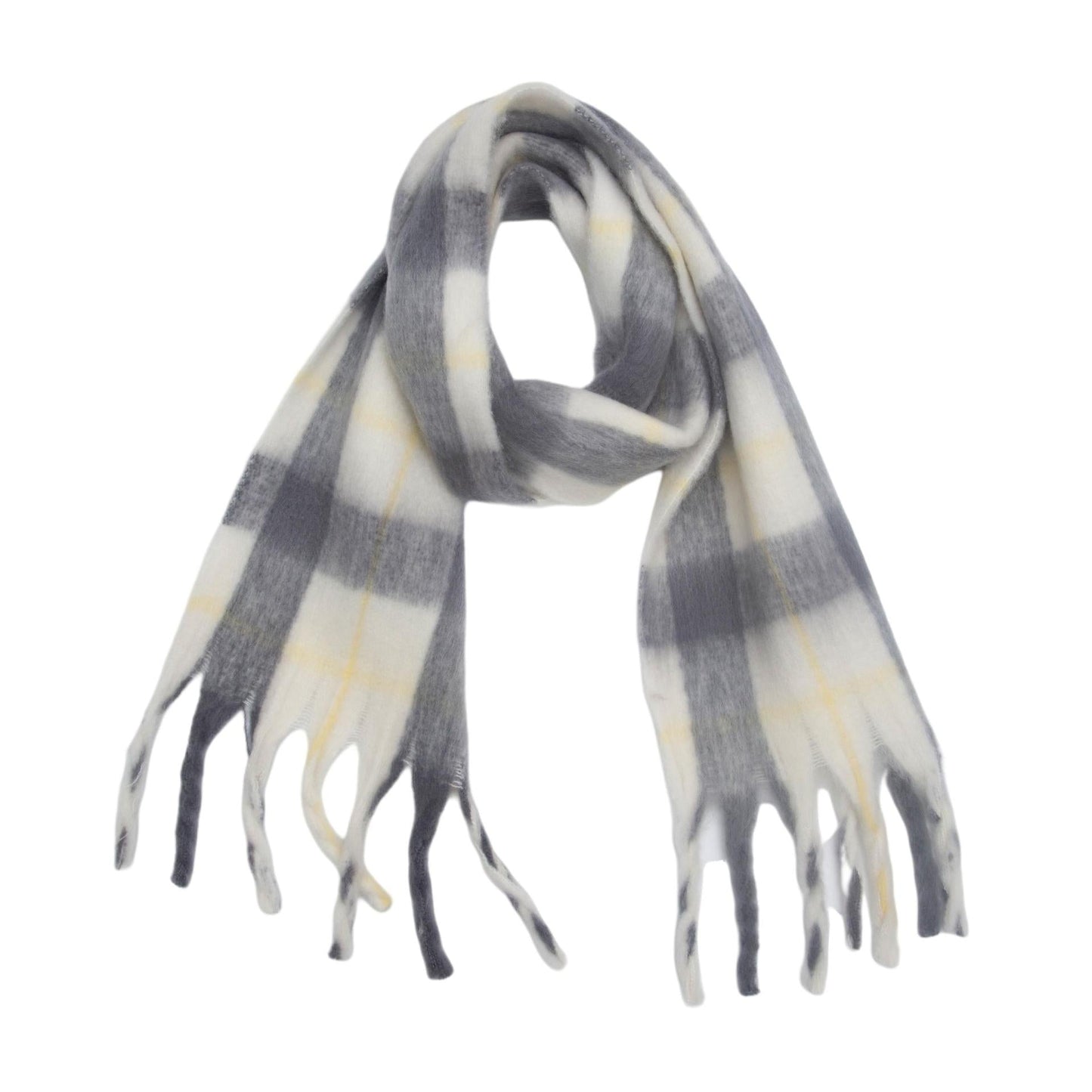 Trendy Winter Tassel Plaid Shawl Soft Scarf
