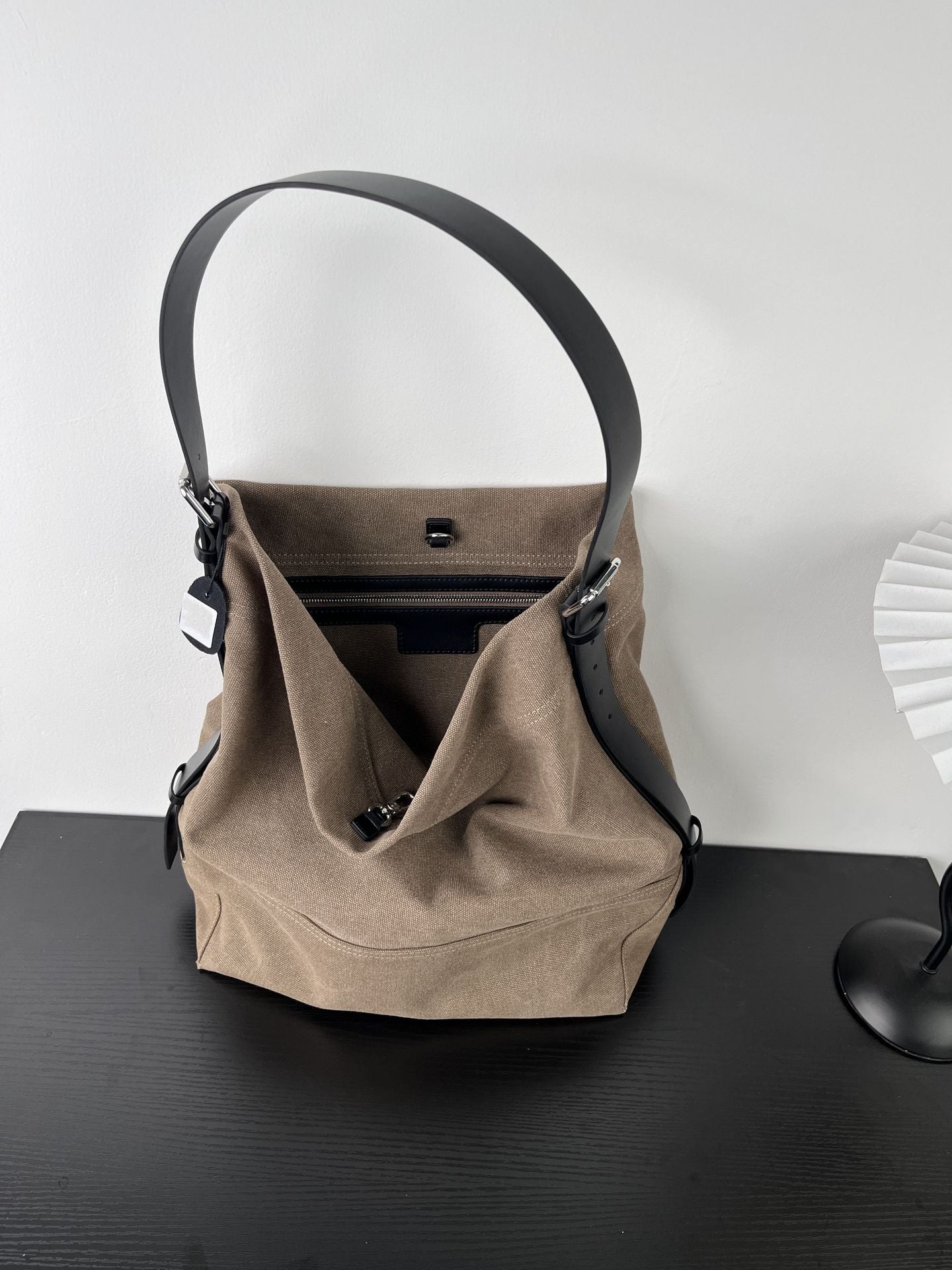 Large Capacity Canvas Tote Slouchy Shoulder bag