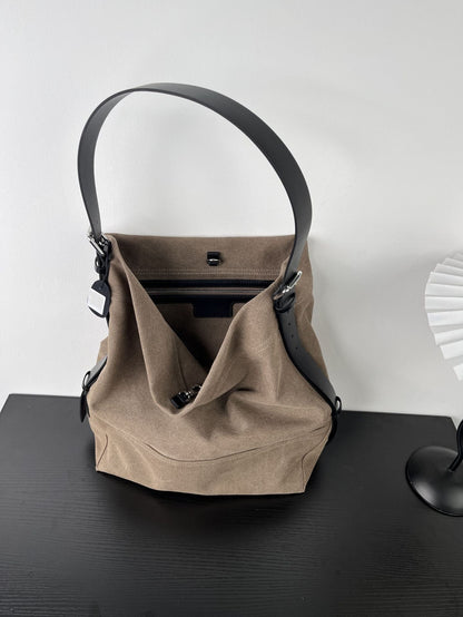 Large Capacity Canvas Tote Slouchy Shoulder bag