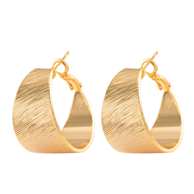 Geometric Hoop Earrings Stylish Minimalist Design With 925 Silver Post