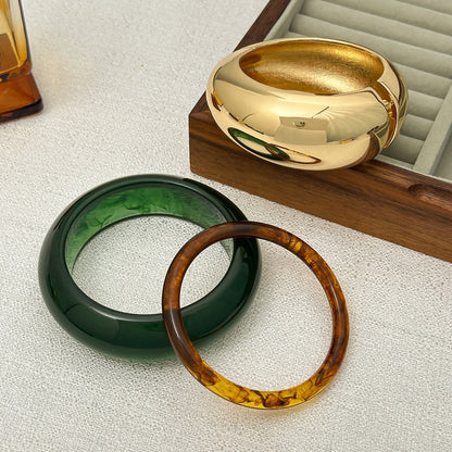 French Retro Enamel Gradient Round Bracelet