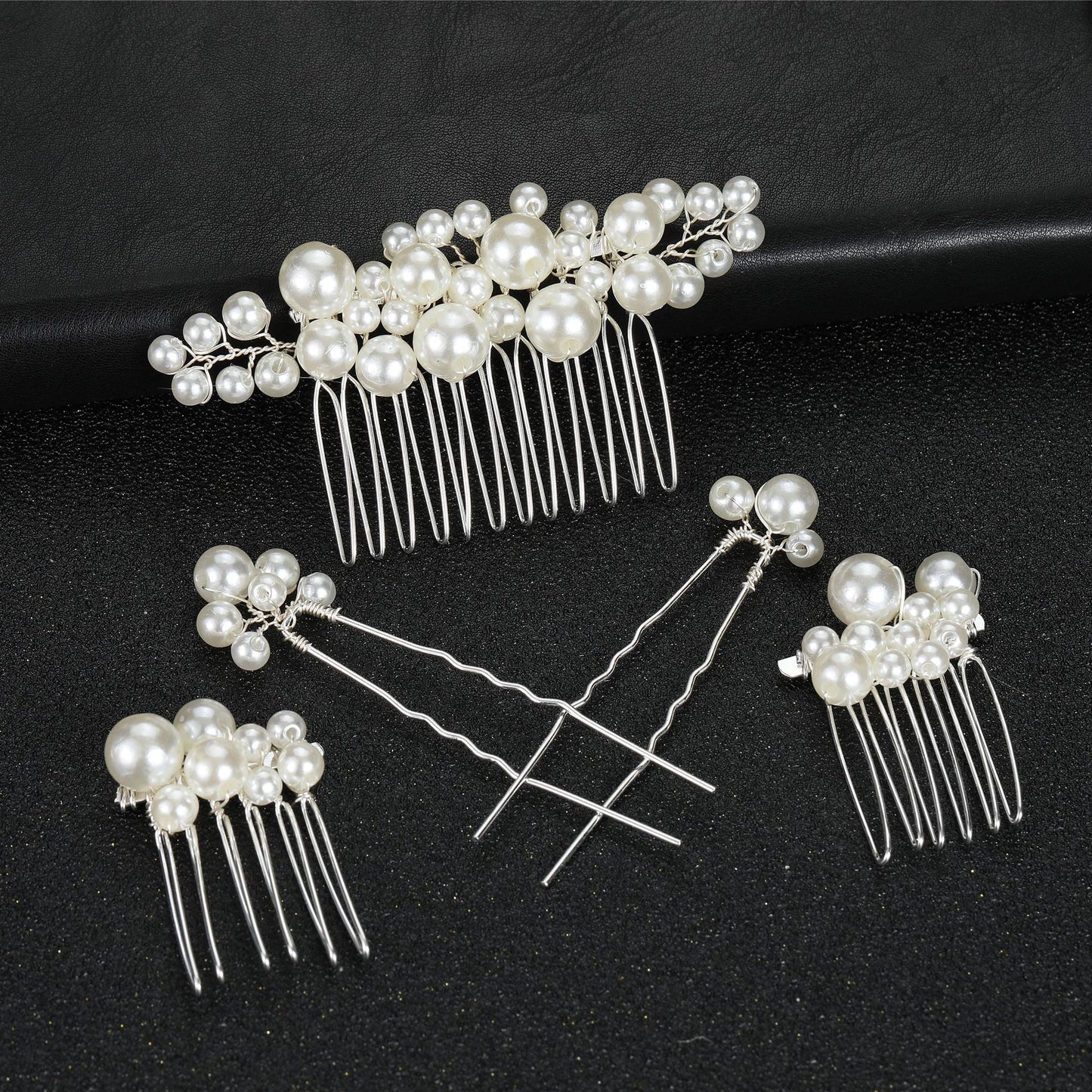 Retro Baroque Pearl Hair Fork Wedding Hair Accessories Set
