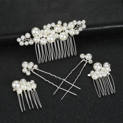 Retro Baroque Pearl Hair Fork Wedding Hair Accessories Set