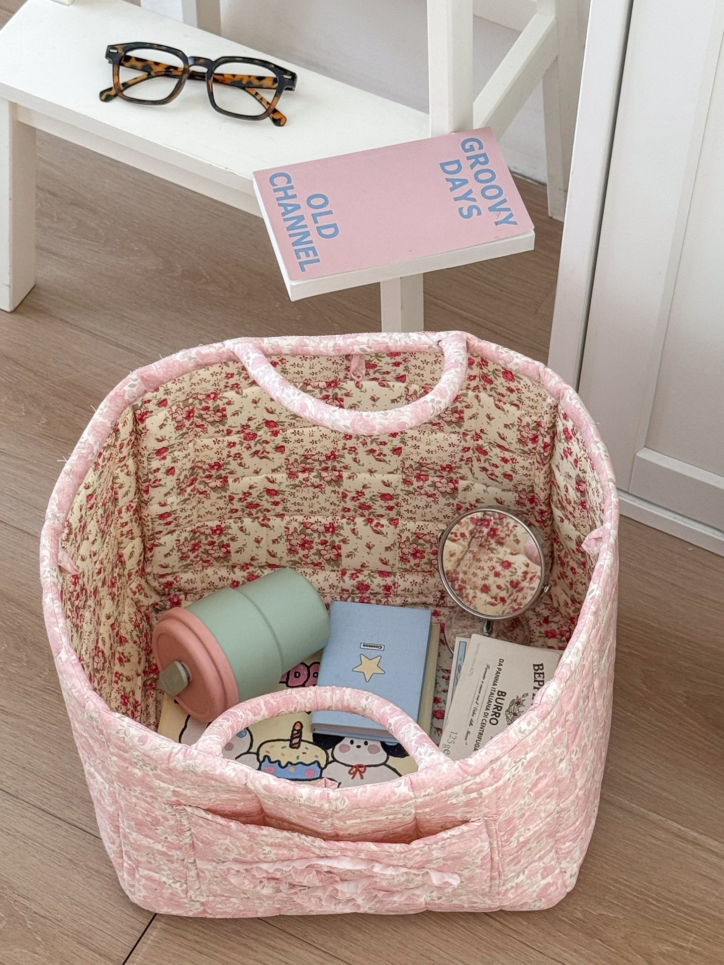 Floral Storage Basket Lightweight Collapsible Storage Box