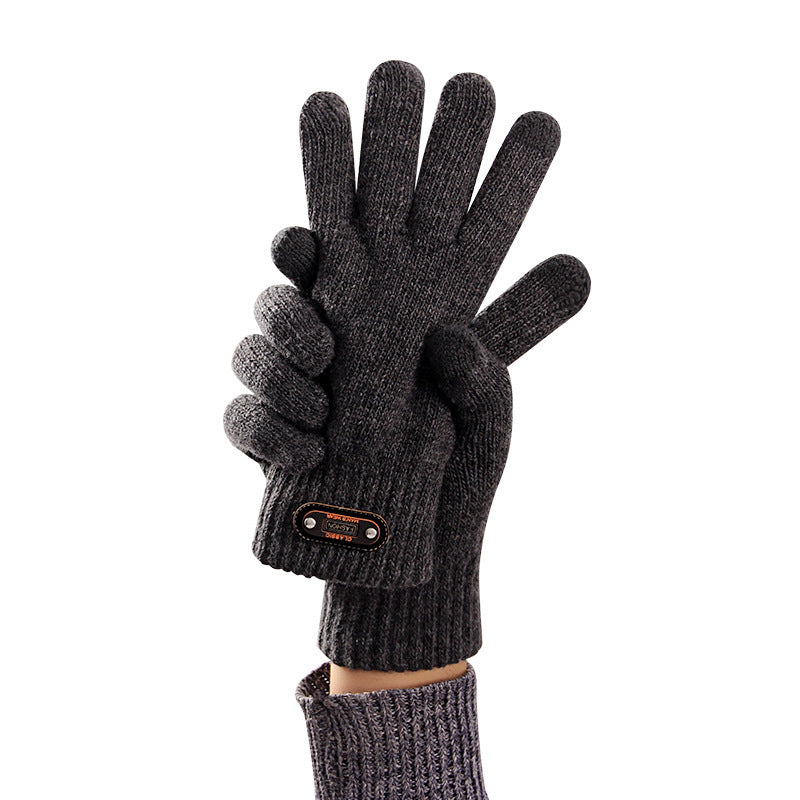 Men's Knit Touchscreen Gloves Stylish Warm Winter Cycling
