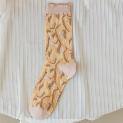 Rufia -Wavy Pattern Sheer Socks
