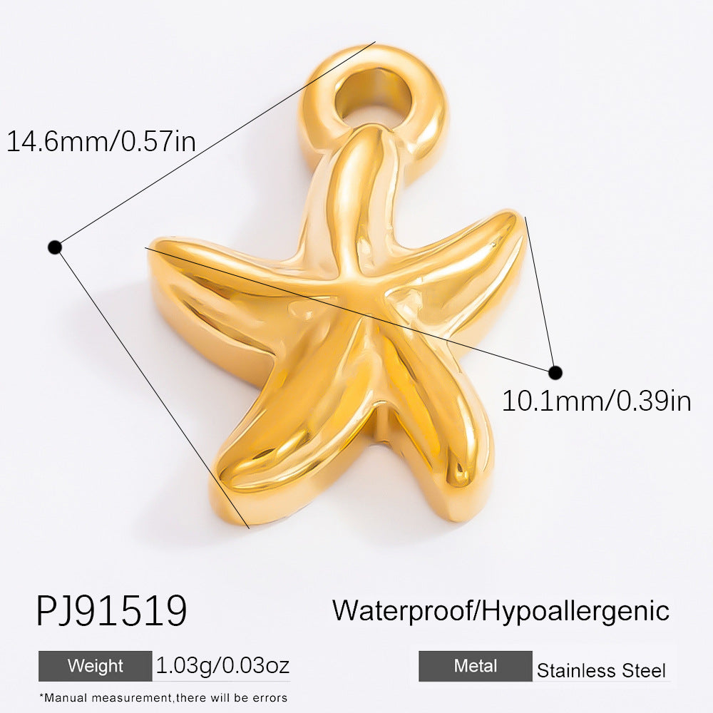 Fashionable DIY Jewelry Pendant Necklace Stainless Steel 18K Gold Plated