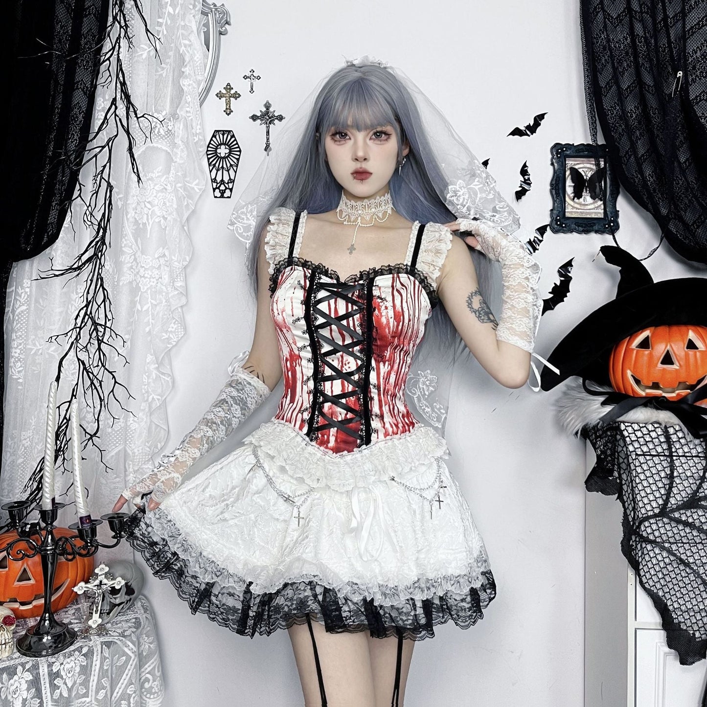 Blood Red Halloween Sexy Cami Top for Women