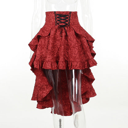 Summer Sexy Color-Blocked Bodycon Skirt High Waist