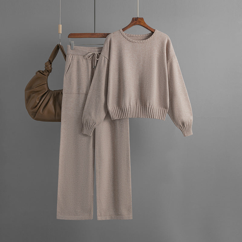 2+ Round Neck Simple Knit Sets
