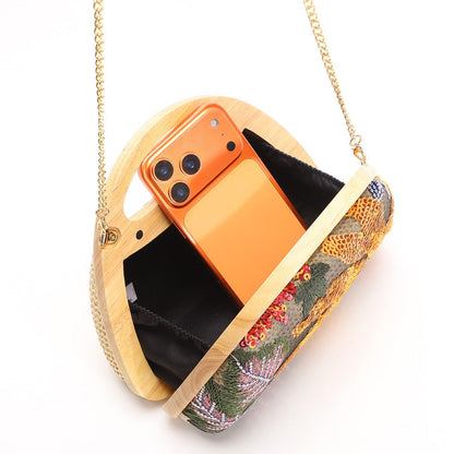 Embroidered Sequin Floral Evening Handbag Casual Shell Bag