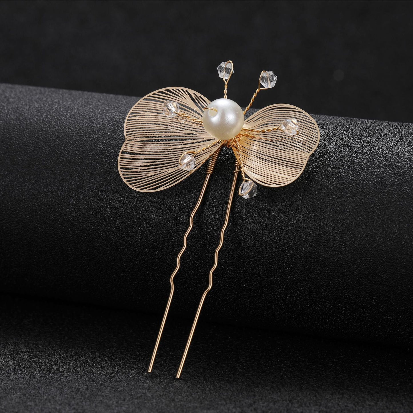 Elegant Golden Flower Headpiece with Earrings for Weddings