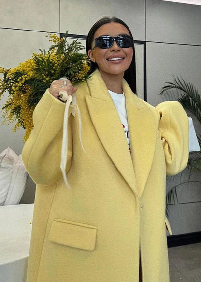 Longline Wool Coat Structured Tailored Fit