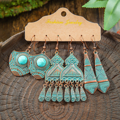 Fashion Tassel Earrings Set for Women - Vintage Style