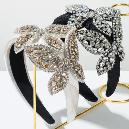 Baroque Style Butterfly Headband Alloy Rhinestone Hair Accessory