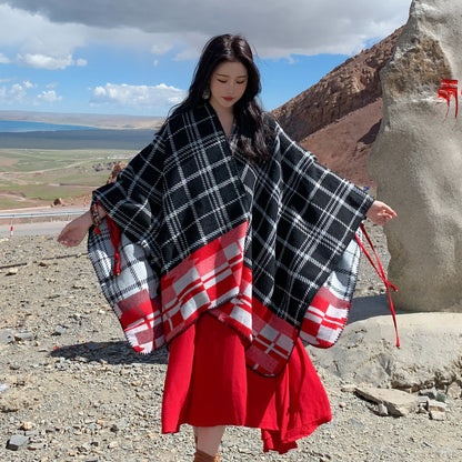 Ethnic Tibetan Shawl Cloak Warm Scarf