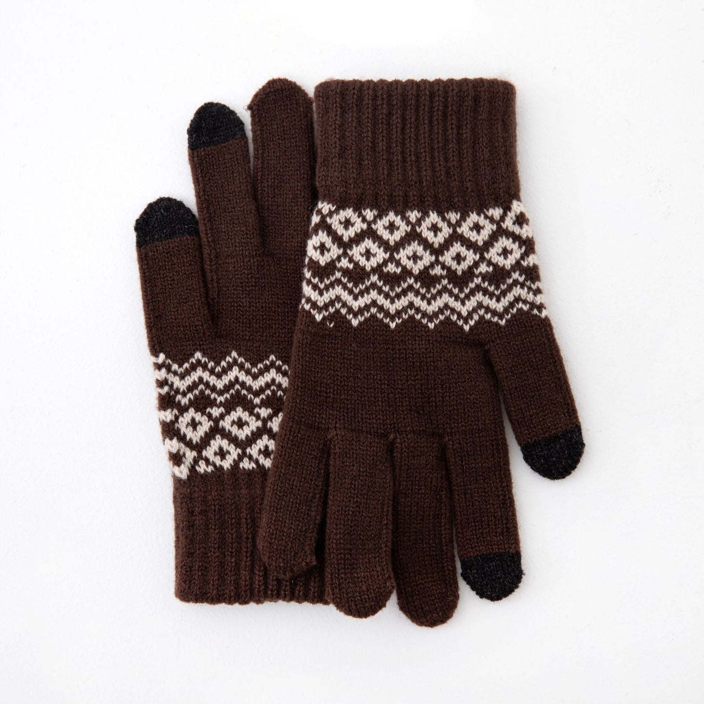 Winter Touchscreen Gloves Warm Acrylic Knitted Cycling Gloves