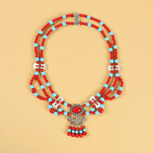 Tibetan Style Retro Ethnic Style Forehead Decoration Exotic Style Forehead Chain.Headwear