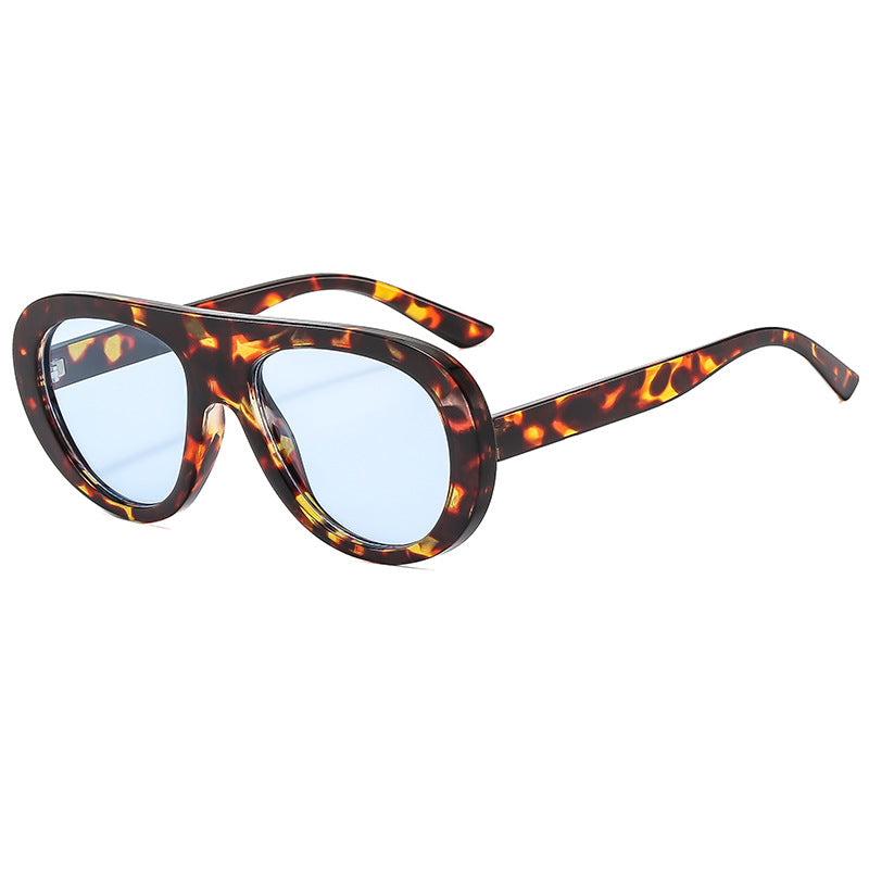 Elegant Oval Sunglasses Non-Polarized UV400 Protection