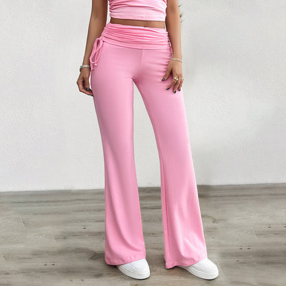 Comfortable Slim Fit Solid Color Trousers