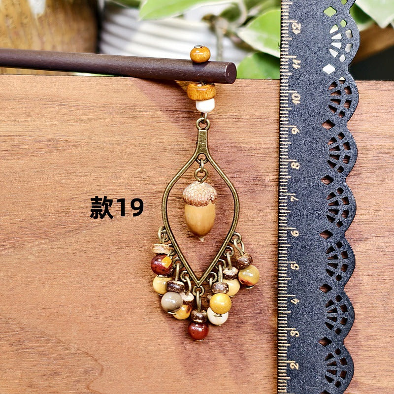 Vintage Leaf Hairpin Handmade Alloy Hair Accessories