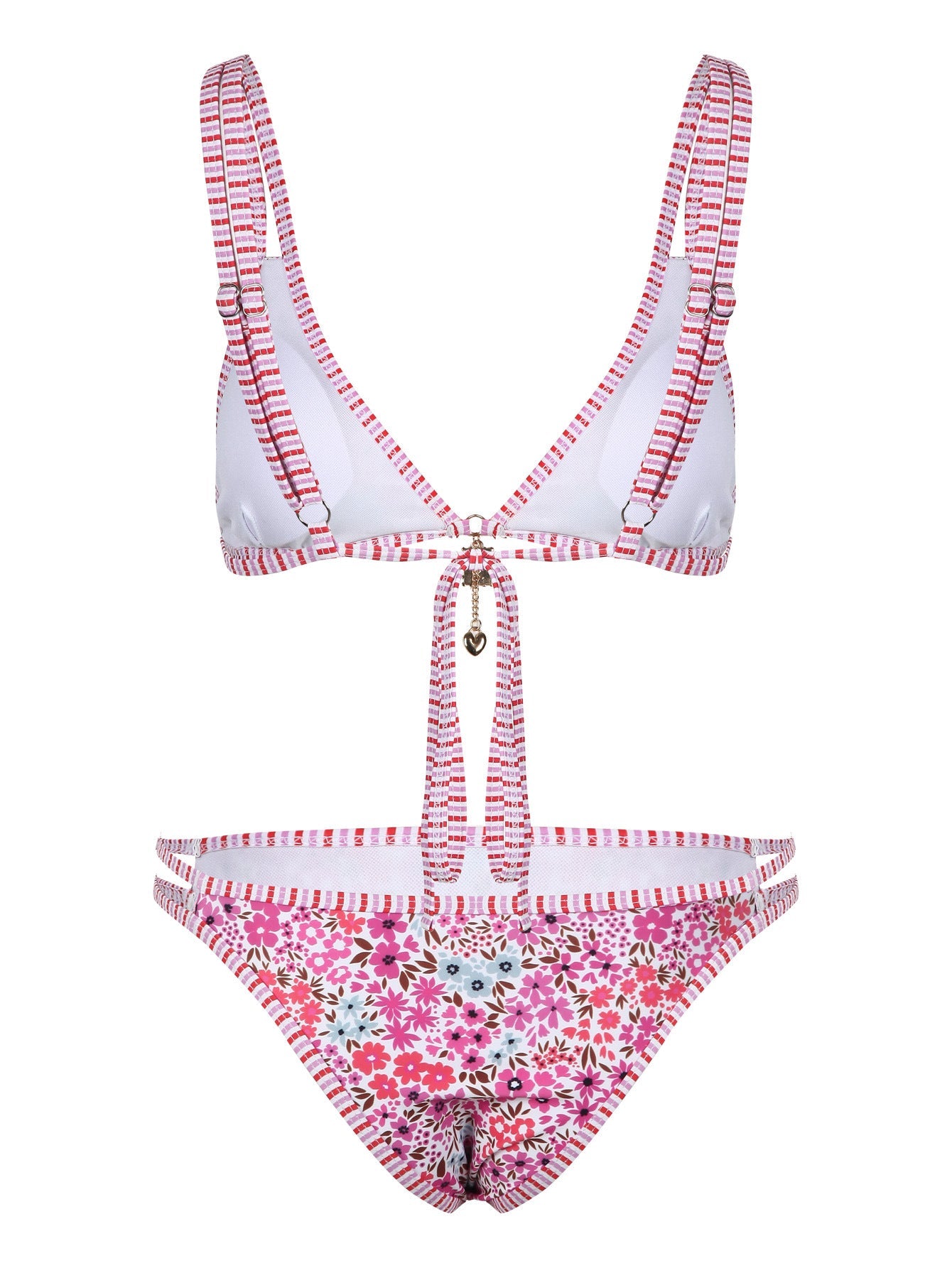 Trendy Floral Printed Bikini Swimwear