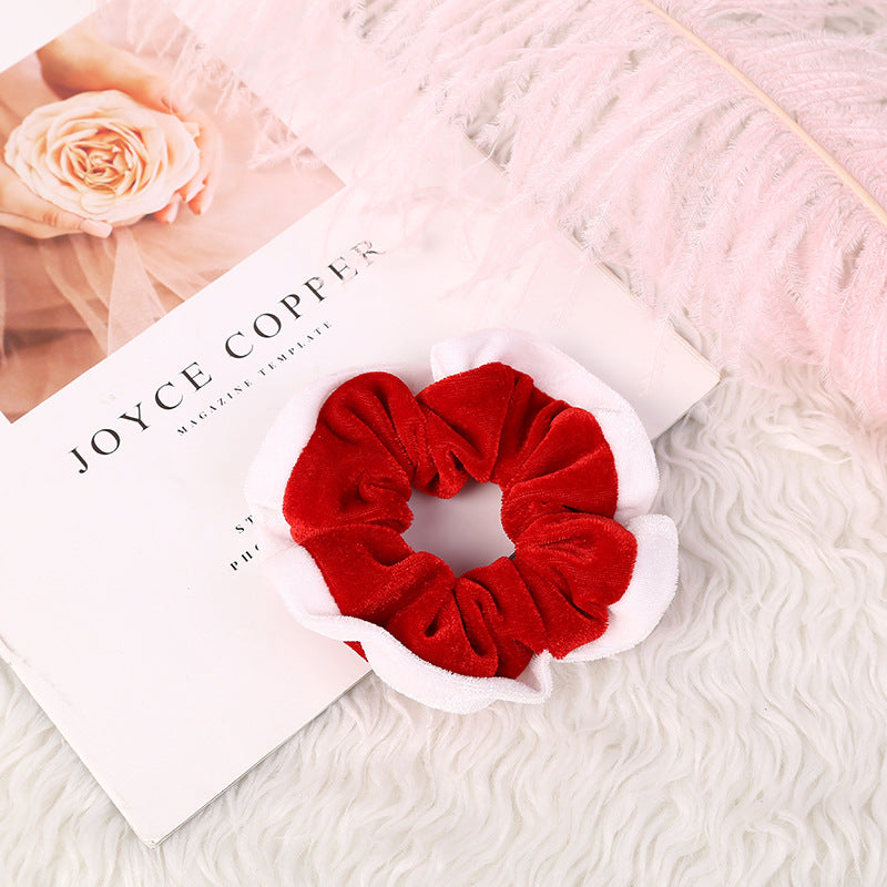 Simple Color Block Velvet Hair Tie
