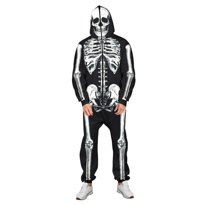 Graphic Skeleton Print Loose Fit Jumpsuit for Halloween