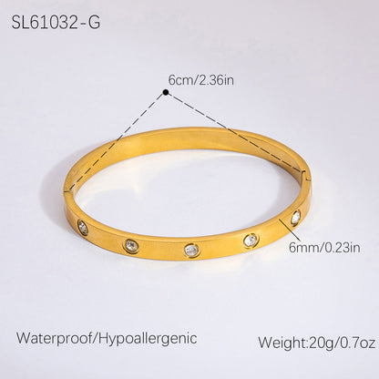 Starlight Stainless Steel Bracelet Elegant Gold-Plated Jewelry