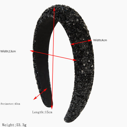 Dopamine Color Crystal Headband for Women - Chic and Versatile Hair Accessory