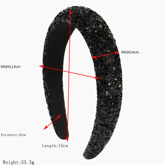 Dopamine Color Crystal Headband for Women - Chic and Versatile Hair Accessory