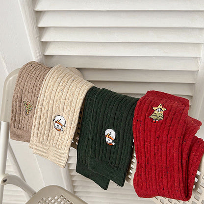 Rufia - Christmas Embroidered Fall &amp; Winter Socks