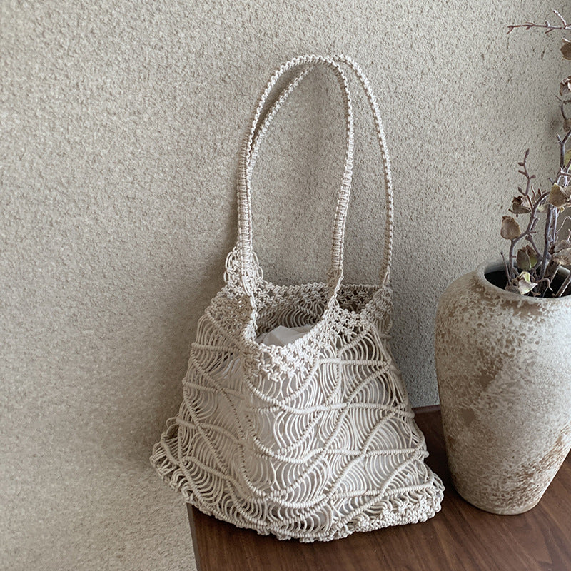 Handmade Cotton Rope Tote Bag Stylish Woven Design